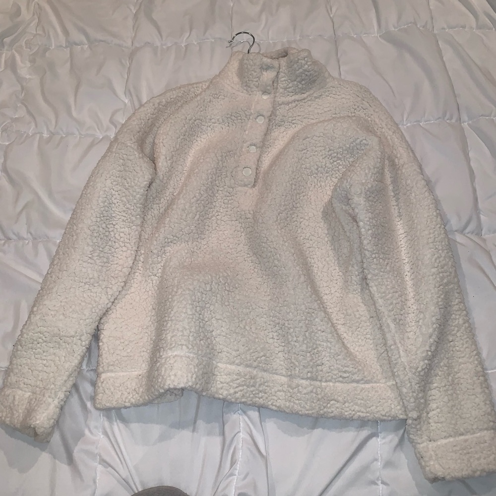 Aerie fuzzy button up